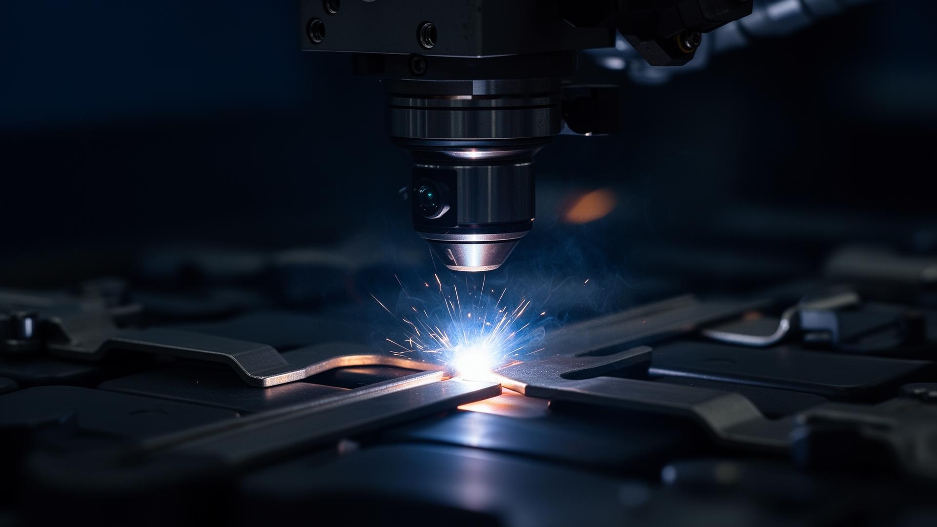 Industrial laser welding process monitored in real time